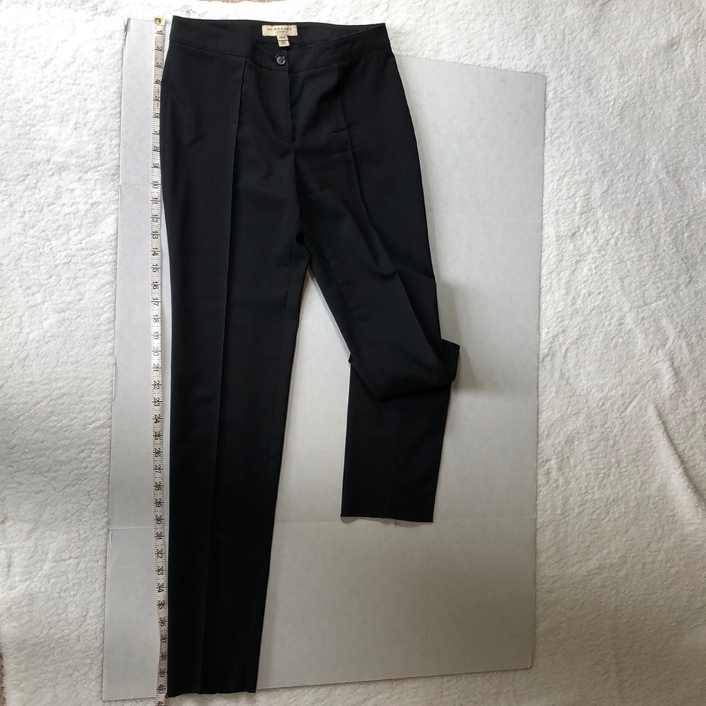 Burberry Black Wool Cropped Wool Trousers NWOT - Picture 7 of 8